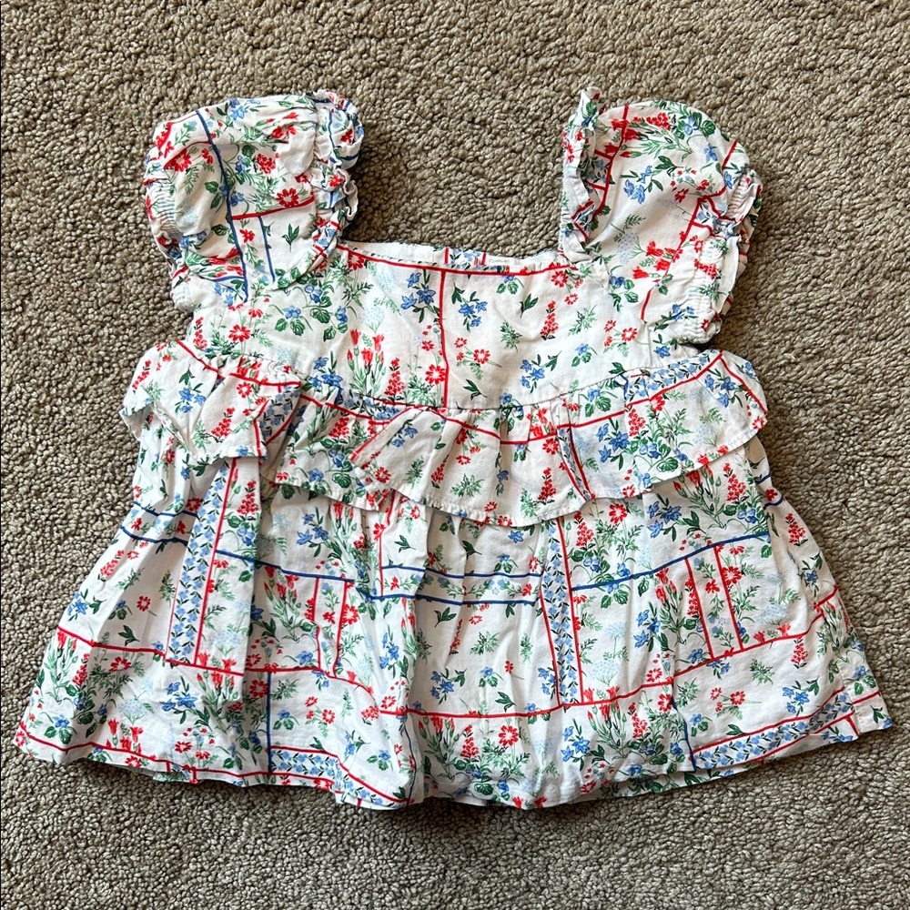 Janie and Jack Multicolor Floral Blouse